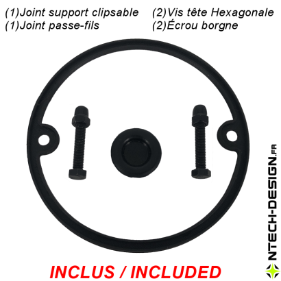 Support renforcé avec accessoires applique murale / luminaire / lanterne INSPEKTOR (Ø76mm - H 20mm)