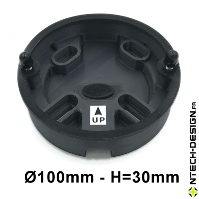 copy of Reinforced support with accessories for outdoor wall light (Ø100mm - H 23mm)