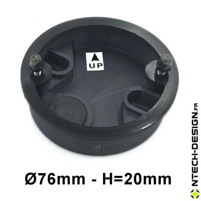 Reinforced support with accessories for outdoor wall light INSPEKTOR (Ø76mm - H 20mm)