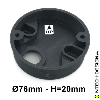 Reinforced support for outdoor wall light INSPEKTOR (Ø76mm - H 20mm)