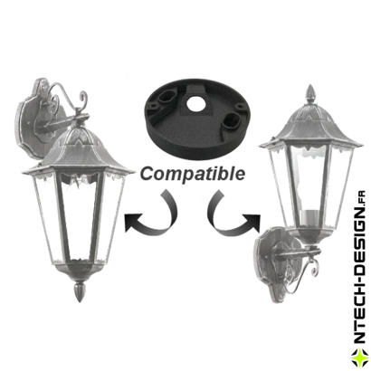 Support renforcé applique murale / luminaire / lanterne NAVEDO EGLO (Ø90mm - H 15mm)