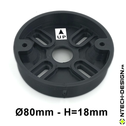 Reinforced support for outdoor wall light BLOOMA (Ø80mm - H 18mm)