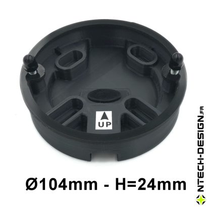 Reinforced support with accessories for outdoor wall light (Ø104mm - H 24mm)