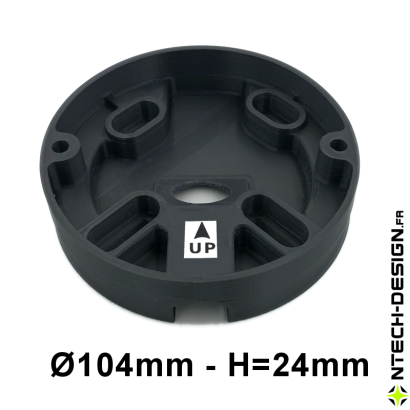 Reinforced support for outdoor wall light (Ø104mm - H 24mm)