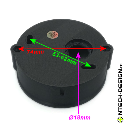 copy of Reinforced support for outdoor wall light INSPEKTOR (Ø76mm - H 20mm)