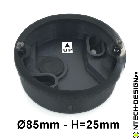 copy of copy of Reinforced support with accessories for outdoor wall light INSPEKTOR (Ø76mm - H 20mm)