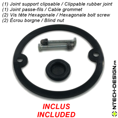 copy of copy of Reinforced support with accessories for outdoor wall light INSPEKTOR (Ø76mm - H 20mm)