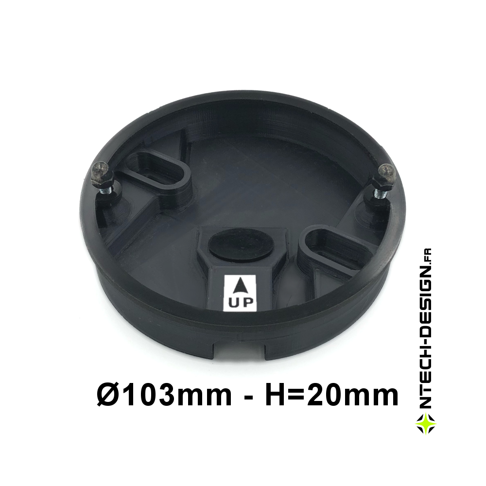 copy of Reinforced support with accessories for outdoor wall light BLOOMA (Ø80mm - H 18mm)