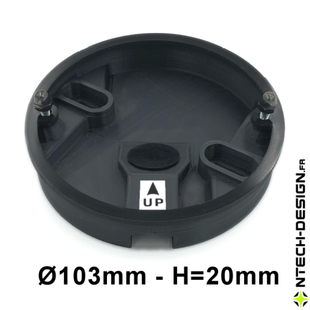 copy of Reinforced support with accessories for outdoor wall light BLOOMA (Ø80mm - H 18mm)