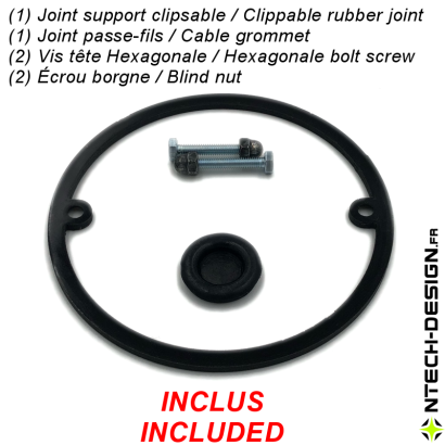 copy of Reinforced support with accessories for outdoor wall light BLOOMA (Ø80mm - H 18mm)