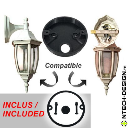 Support renforcé avec accessoires applique murale / luminaire / lanterne NAVEDO EGLO (Ø96mm - H 18mm)