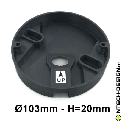 Support renforcé applique murale / luminaire / lanterne BLOOMA (Ø103mm - H 20mm)