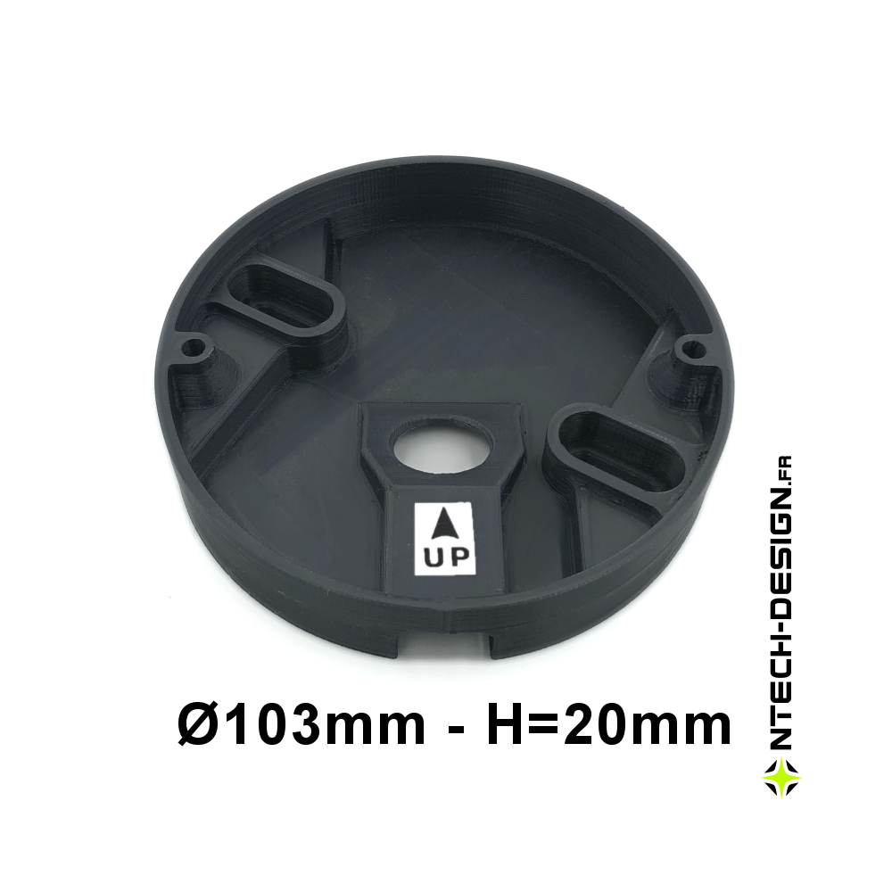 copy of Reinforced support for outdoor wall light BLOOMA (Ø80mm - H 18mm)