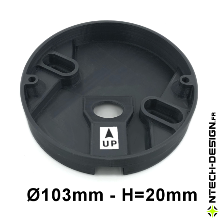 Support renforcé applique murale / luminaire / lanterne BLOOMA (Ø103mm - H 20mm)