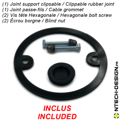 080-22 Support renforcé avec accessoires applique murale / luminaire / lanterne BLOOMA (Ø80mm - H 22mm)