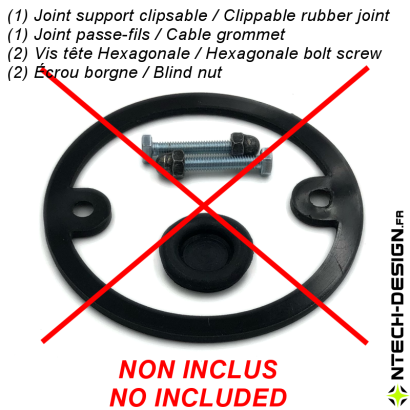 080-22 Support renforcé applique murale / luminaire / lanterne BLOOMA (Ø80mm - H 22mm)