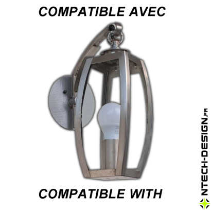 080-22 Reinforced support with accessories for outdoor wall light BLOOMA (Ø80mm - H 22mm)