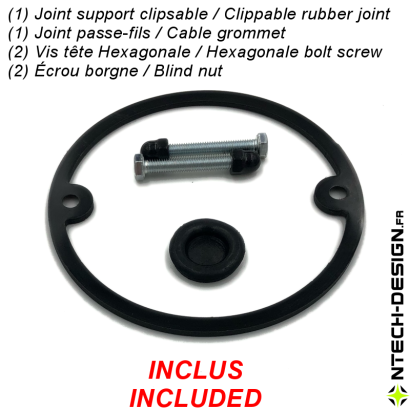 100-27 Reinforced support with accessories for outdoor wall light  (Ø100mm - H 27mm)