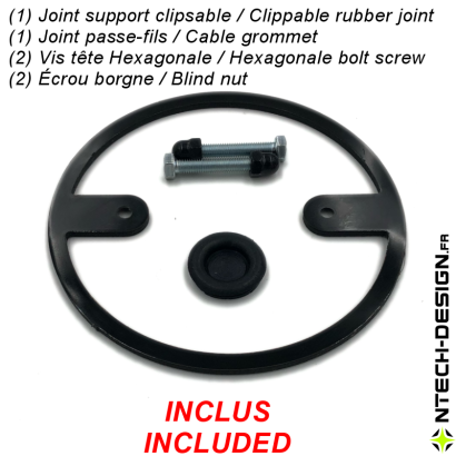 110-20 Support renforcé avec accessoires applique murale / luminaire / lanterne NAVEDO (Ø110mm - H 20mm)