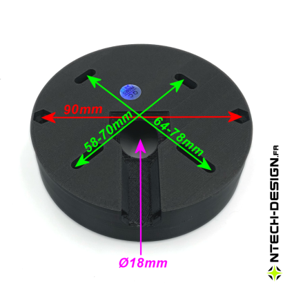 100-25 Reinforced support with accessories for outdoor wall light (Ø100mm - H 25mm)