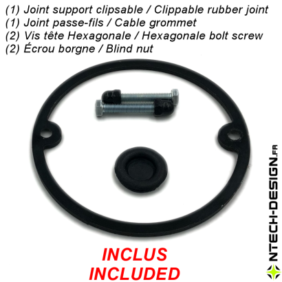 100-25 Reinforced support with accessories for outdoor wall light (Ø100mm - H 25mm)