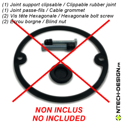 100-25 Support renforcé applique murale / luminaire / lanterne NAVEDO (Ø100mm - H 25mm)