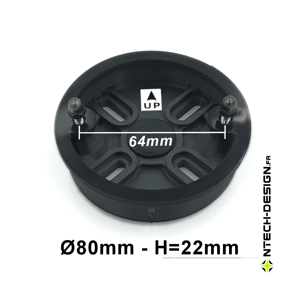 080-22 Support renforcé avec accessoires applique murale / luminaire / lanterne BLOOMA (Ø80mm - H 22mm)