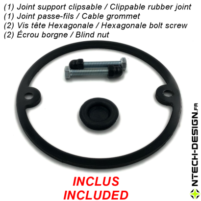 102-22 Support renforcé avec accessoires applique murale / luminaire / lanterne NAVEDO (Ø102mm - H 22mm)