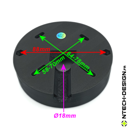 102-22 Reinforced support for outdoor wall light (Ø102mm - H 22mm)