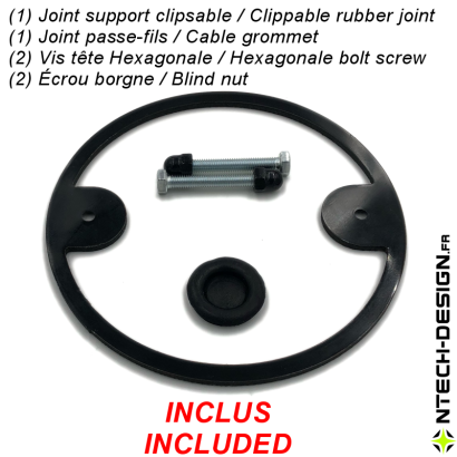 114-28 Support renforcé avec accessoires applique murale / luminaire / lanterne NAVEDO (Ø114mm - H 28mm)