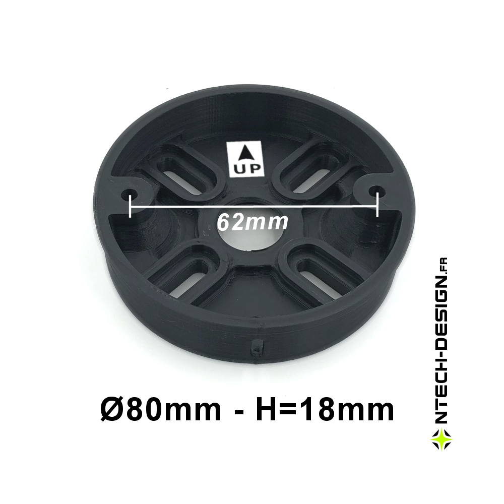 080-18 Reinforced support for outdoor wall light BLOOMA (Ø80mm - H 18mm)