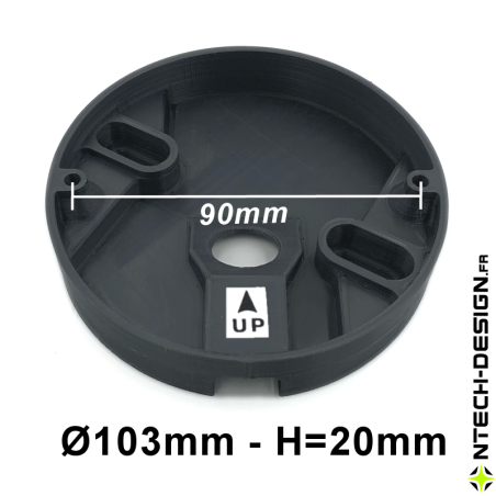 103-20 Reinforced support for outdoor wall light BLOOMA (Ø103mm - H 20mm)