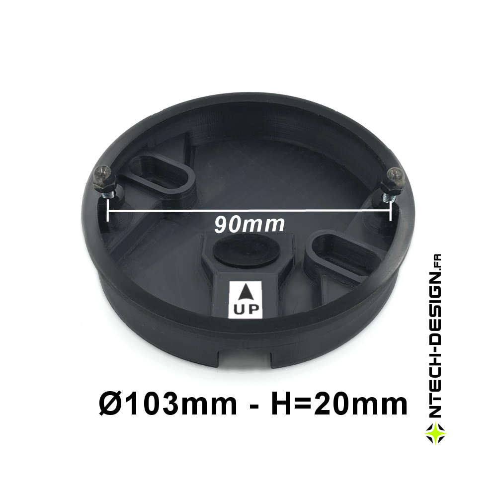 103-20 Reinforced support with accessories for outdoor wall light BLOOMA (Ø103mm - H 20mm)