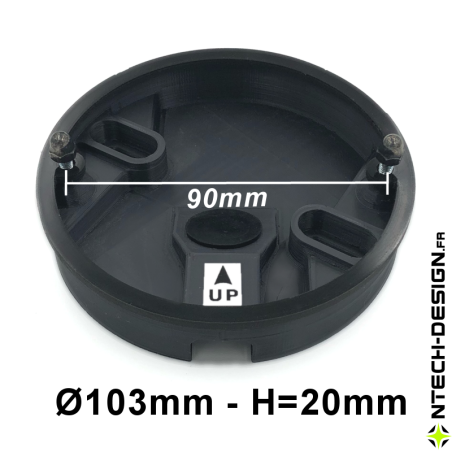 103-20 Reinforced support with accessories for outdoor wall light BLOOMA (Ø103mm - H 20mm)