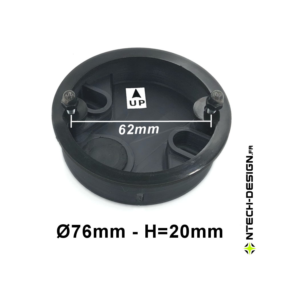 076-20 Reinforced support with accessories for outdoor wall light INSPEKTOR (Ø76mm - H 20mm)