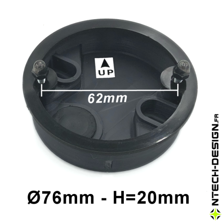 076-20 Reinforced support with accessories for outdoor wall light INSPEKTOR (Ø76mm - H 20mm)