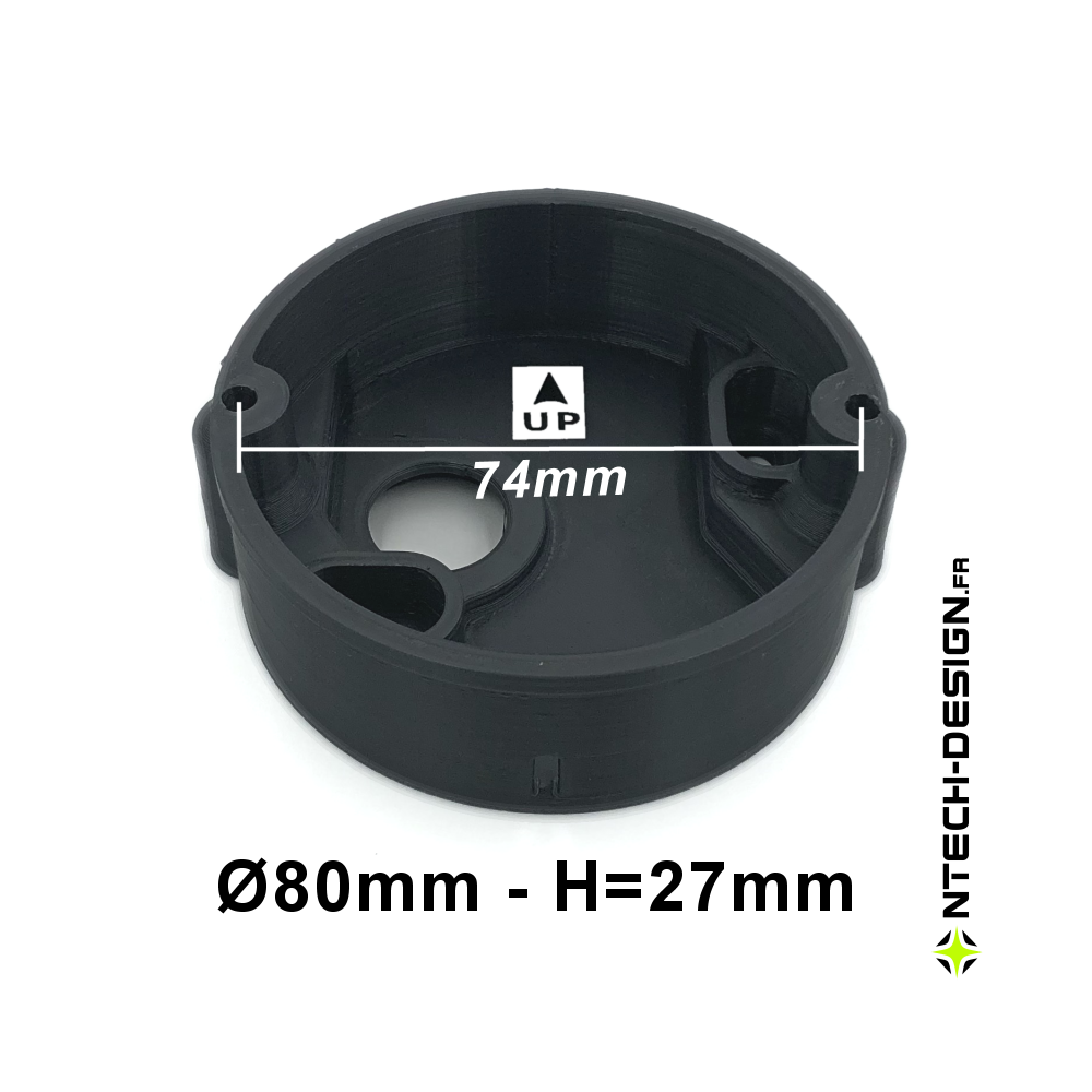 080-27 Reinforced support for outdoor wall light INSPEKTOR (Ø80mm - H 27mm)