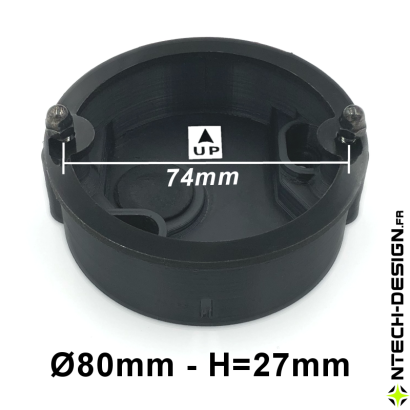 080-27 Reinforced support with accessories for outdoor wall light INSPEKTOR (Ø80mm - H 27mm)