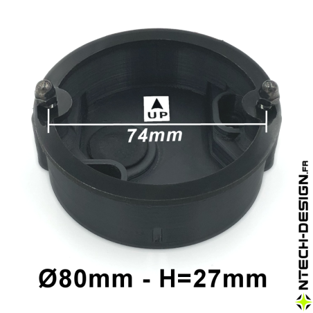 080-27 Reinforced support with accessories for outdoor wall light INSPEKTOR (Ø80mm - H 27mm)