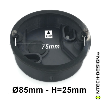 085-25 Reinforced support with accessories for outdoor wall light INSPEKTOR (Ø85mm - H 25mm)