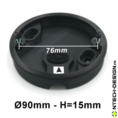 090-15 Support renforcé avec accessoires applique murale / luminaire / lanterne NAVEDO EGLO (Ø90mm - H 15mm)