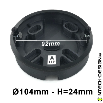 104-24 Support renforcé avec accessoires applique murale / luminaire / lanterne NAVEDO (Ø104mm - H 24mm)