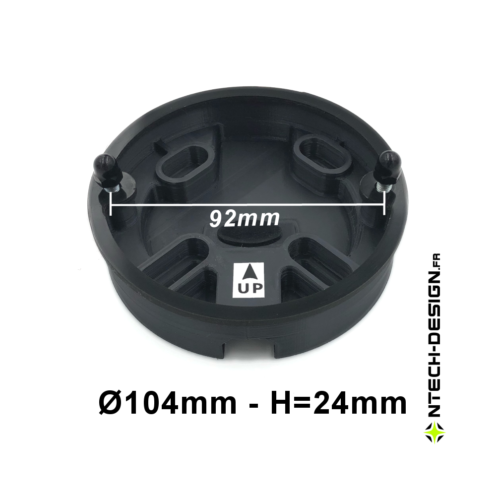 104-24 Reinforced support with accessories for outdoor wall light (Ø104mm - H 24mm)