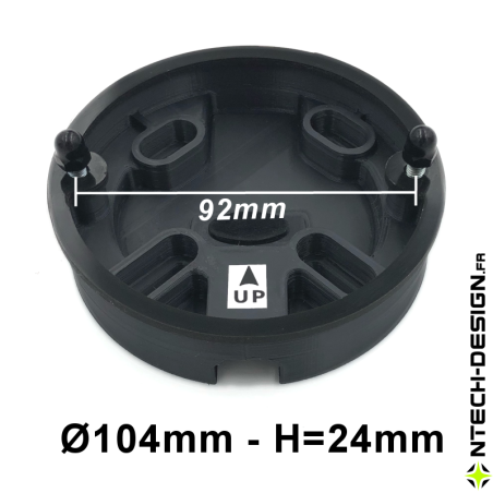 104-24 Support renforcé avec accessoires applique murale / luminaire / lanterne NAVEDO (Ø104mm - H 24mm)