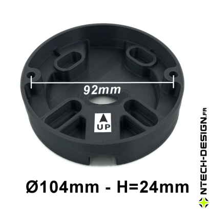 104-24 Reinforced support for outdoor wall light (Ø104mm - H 24mm)