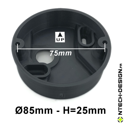 085-25 Support renforcé avec accessoires applique murale / luminaire / lanterne INSPEKTOR (Ø85mm - H 25mm)