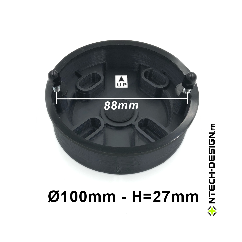 100-27 Support renforcé avec accessoires applique murale / luminaire / lanterne NAVEDO (Ø100mm - H 27mm)