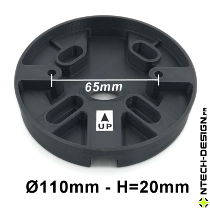 110-20 Support renforcé applique murale / luminaire / lanterne NAVEDO (Ø110mm - H 20mm)