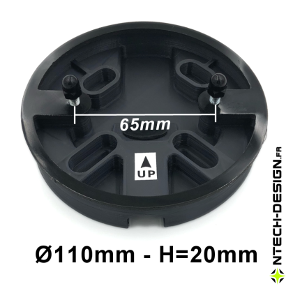 110-20 Support renforcé avec accessoires applique murale / luminaire / lanterne NAVEDO (Ø110mm - H 20mm)