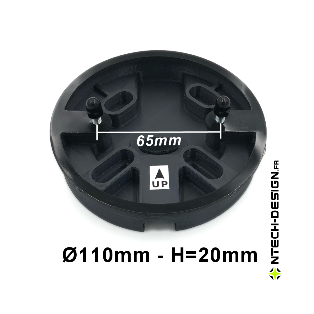 110-20 Support renforcé avec accessoires applique murale / luminaire / lanterne NAVEDO (Ø110mm - H 20mm)